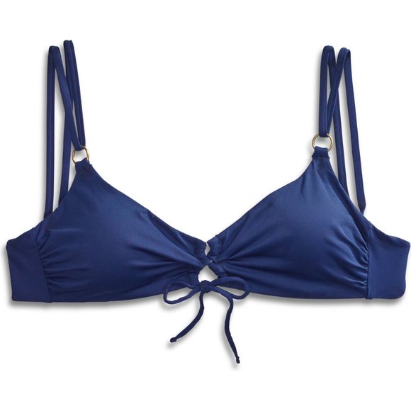 Sperry Blue Bralette Criss Cross Swim Bikini Top - Picture 10 of 13